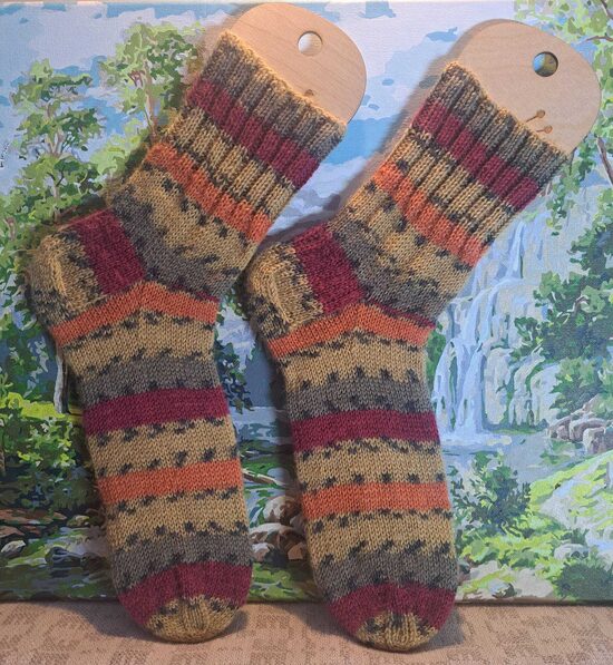 Klasiska adījuma vilnas zeķes